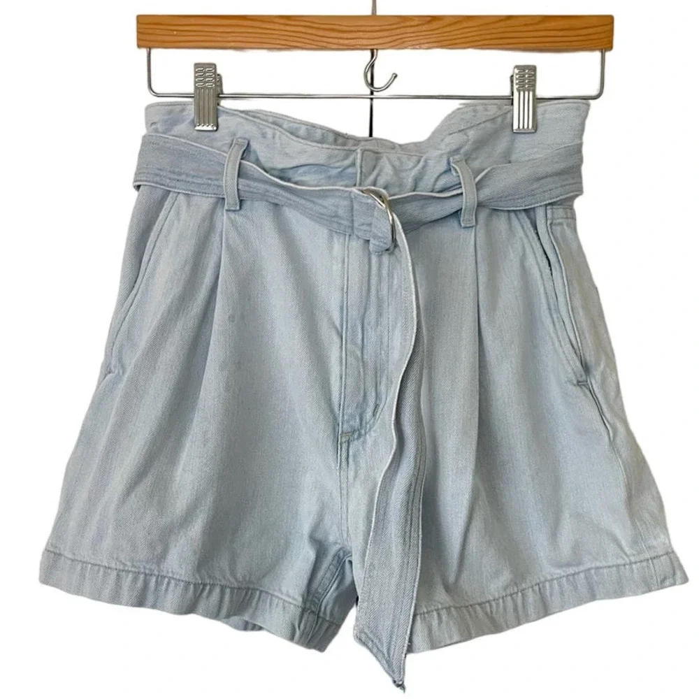 Citizens of Humanity Yvette Light Wash Paper Bag Mini Shorts • Size 25 🔴